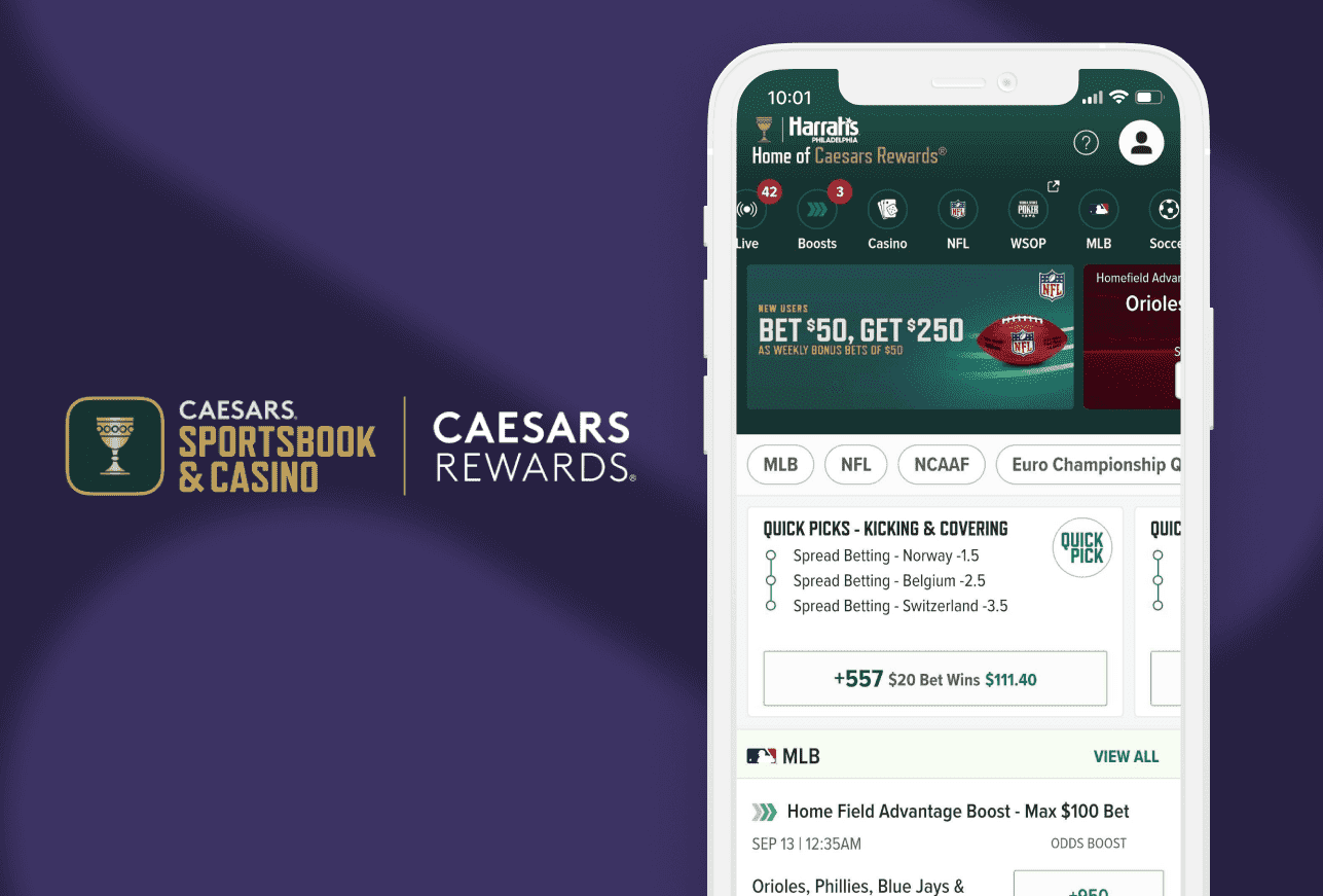 Caesars Sportsbook Screenshot Main Page