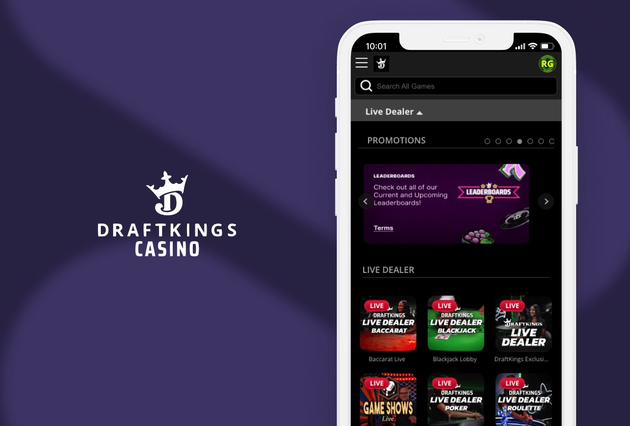 Draftkings Casino screenshot on mobile device