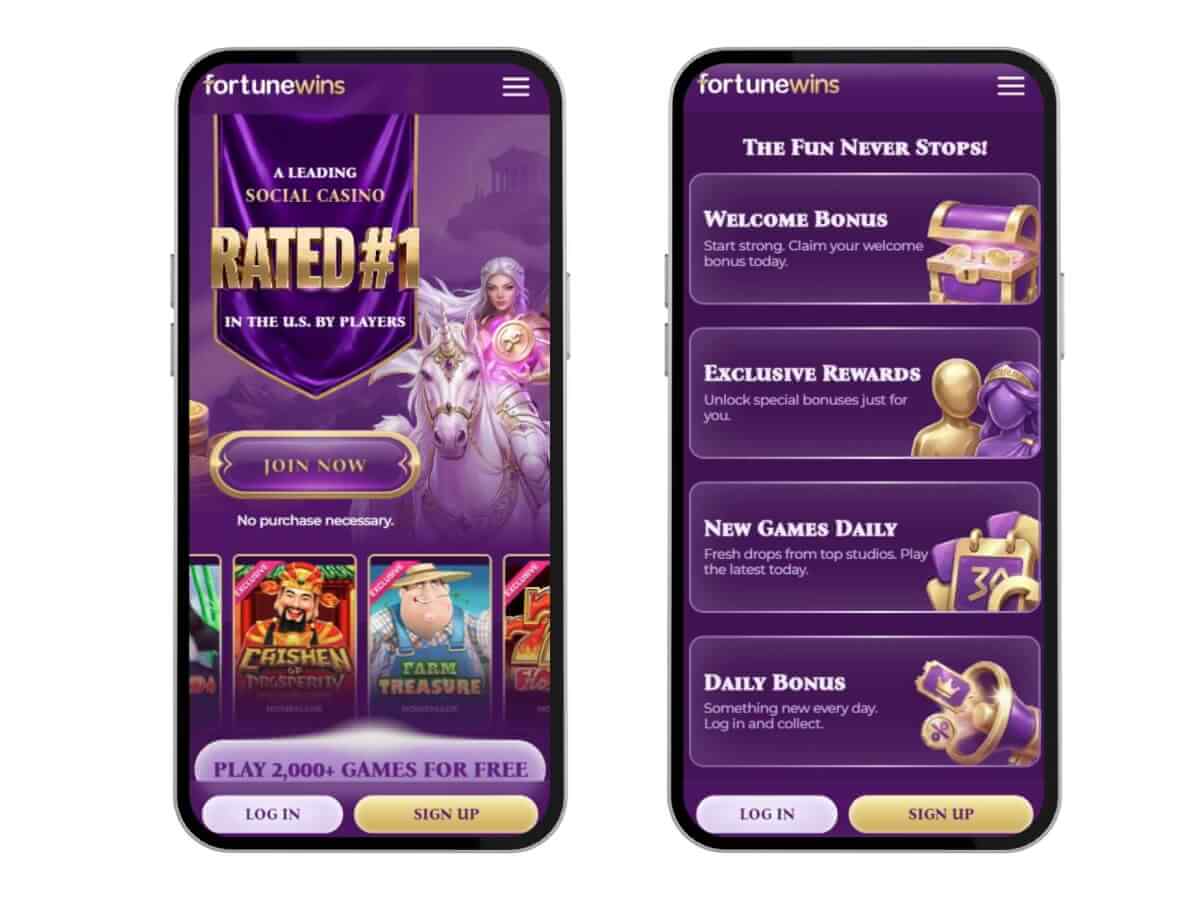 Fortune Wins Casino mobile screenshot