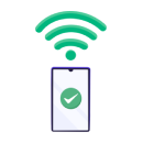 mobile phone showing strong wifi signal