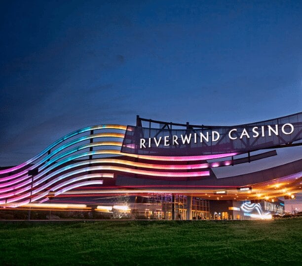 Exterior architecture of Binion's Horseshoe Casino on Fremont