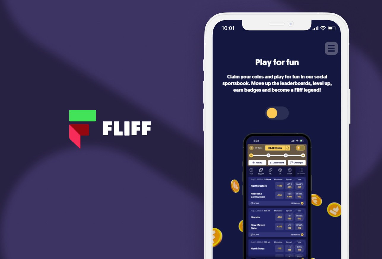 Fliff main page on a mobile device