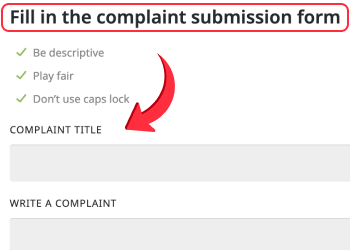 The AskGamblers complaint submission form and brief guidelines
