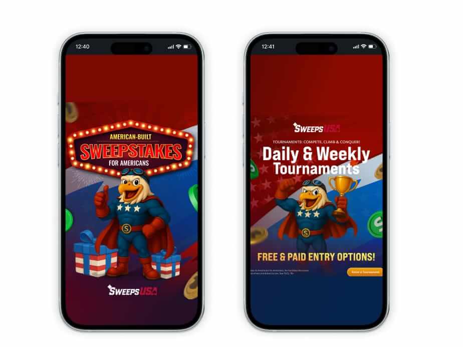 SweepsUSA mobile screenshots