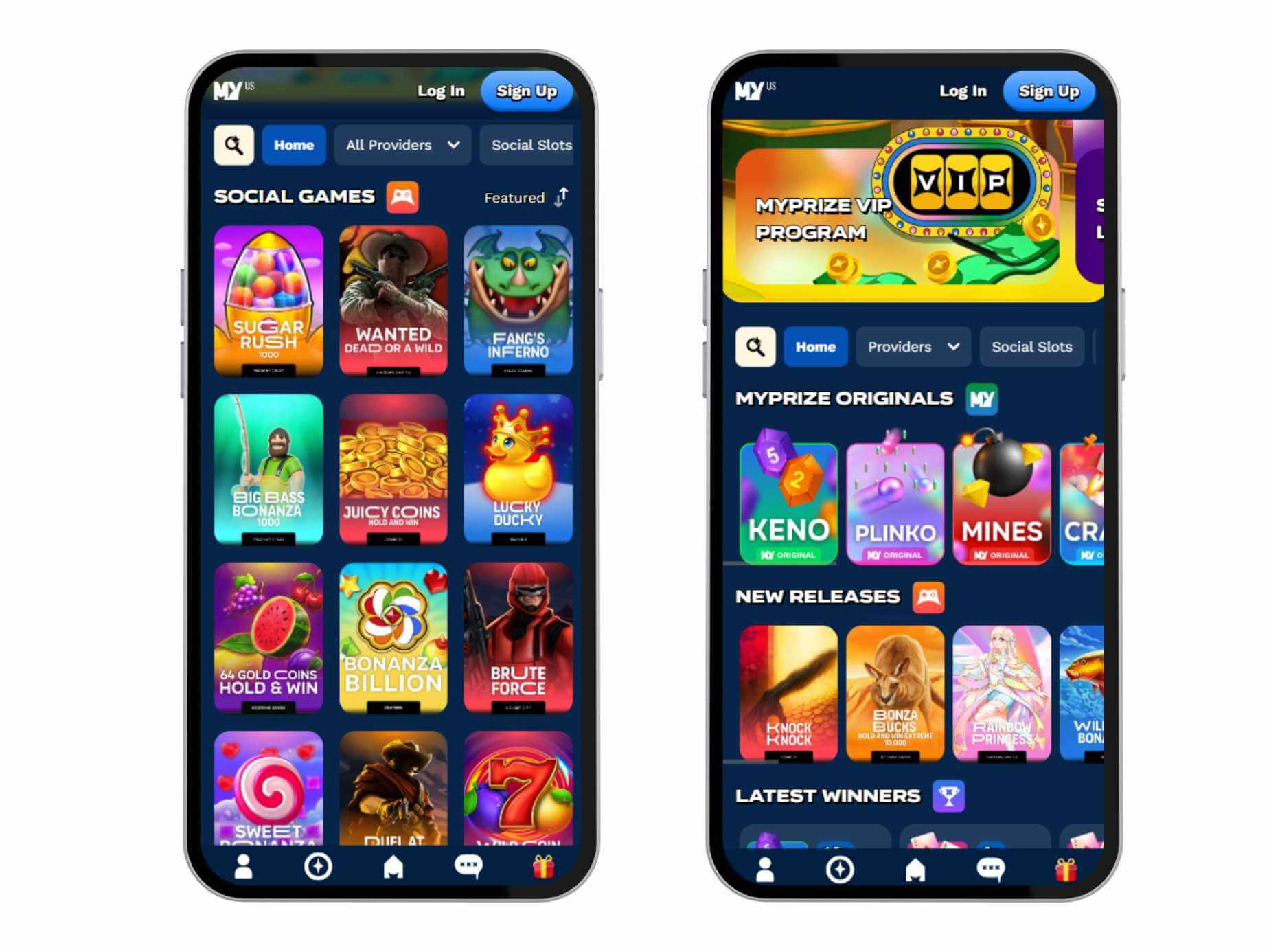 MyPrize.us mobile homepage
