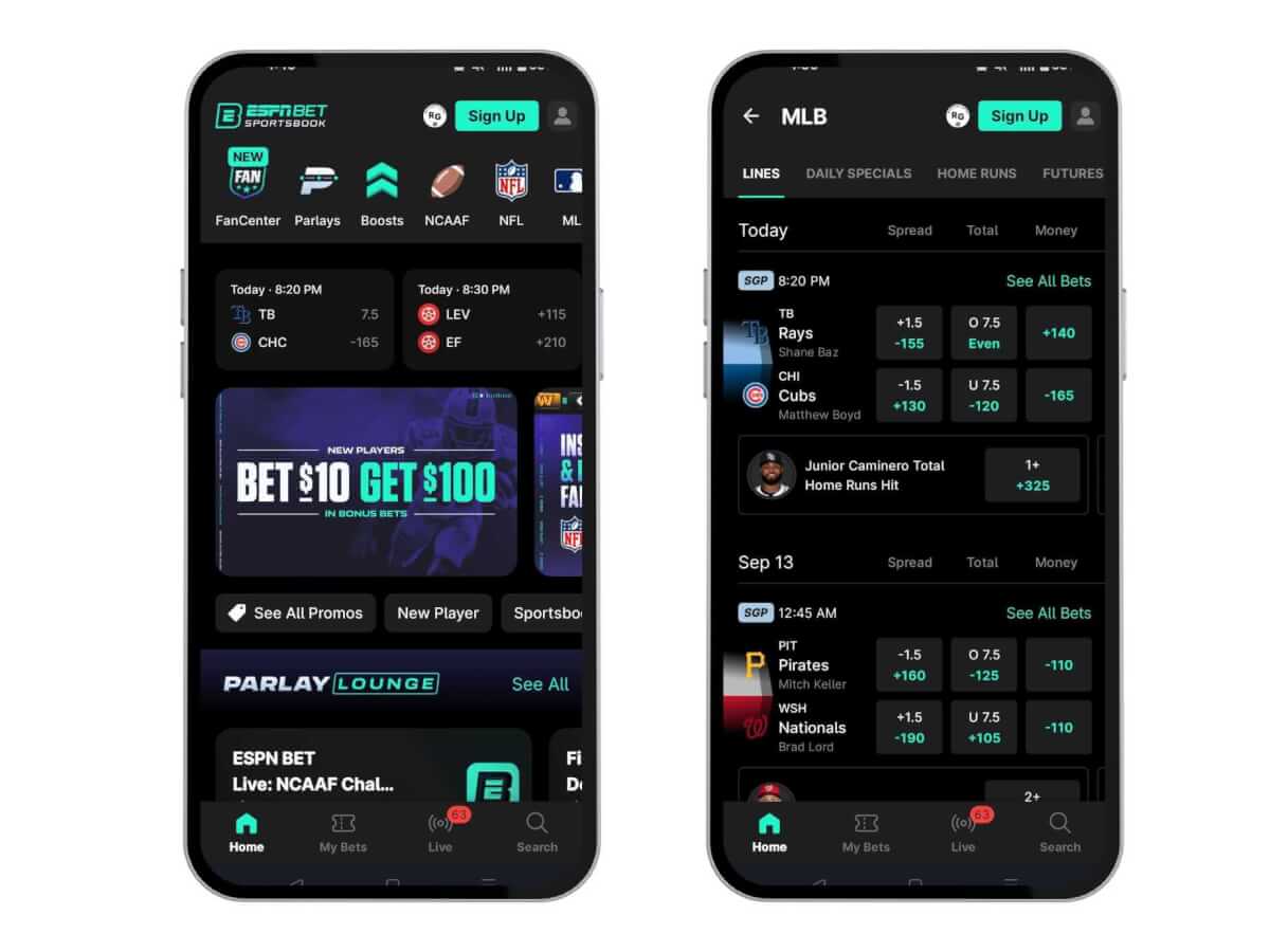 ESPN Bet mobile screenshot