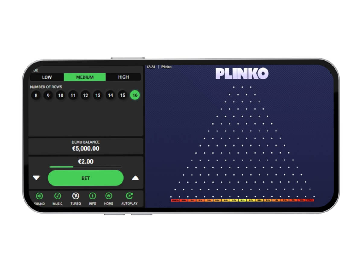 Hacksaw Gaming's Plinko on mobile