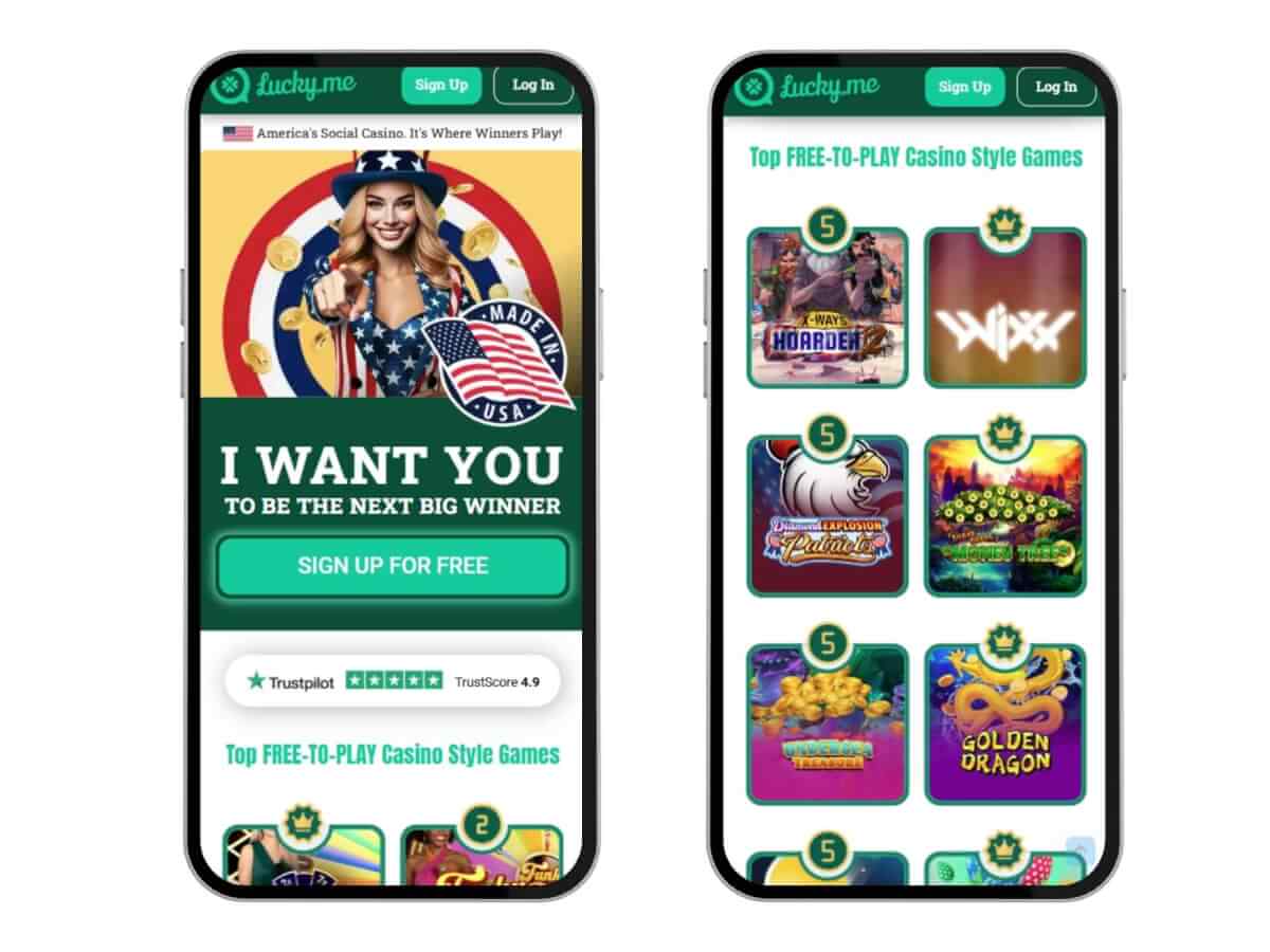 Lucky.me mobile homepage