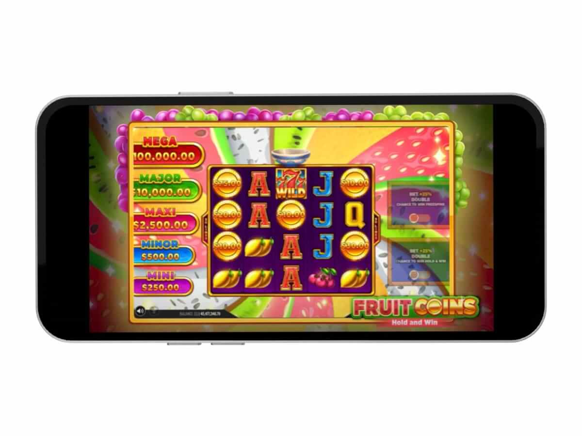 Fruit Coins Hold and Win on a mobile device