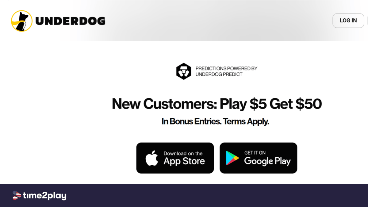 Underdog Predict homepage screenshot