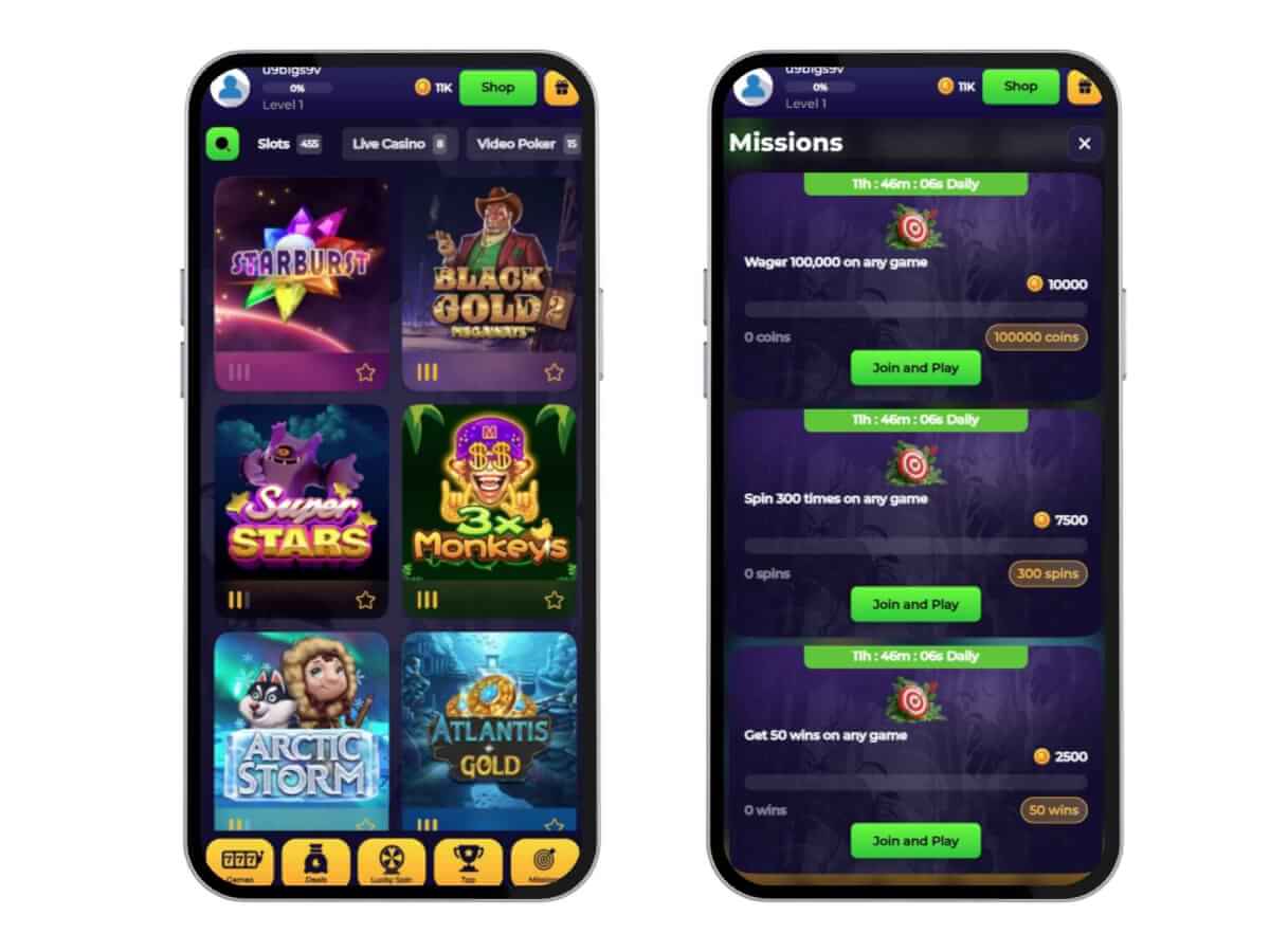 BananaBets social casino screenshot