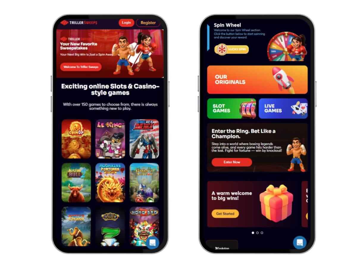 Triller sweeps casino on two mobile devices