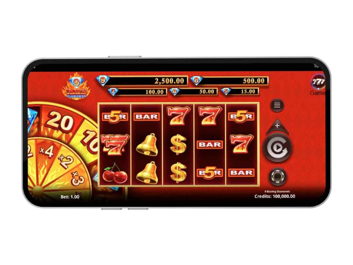 9 Blazing Diamonds slot gameplay