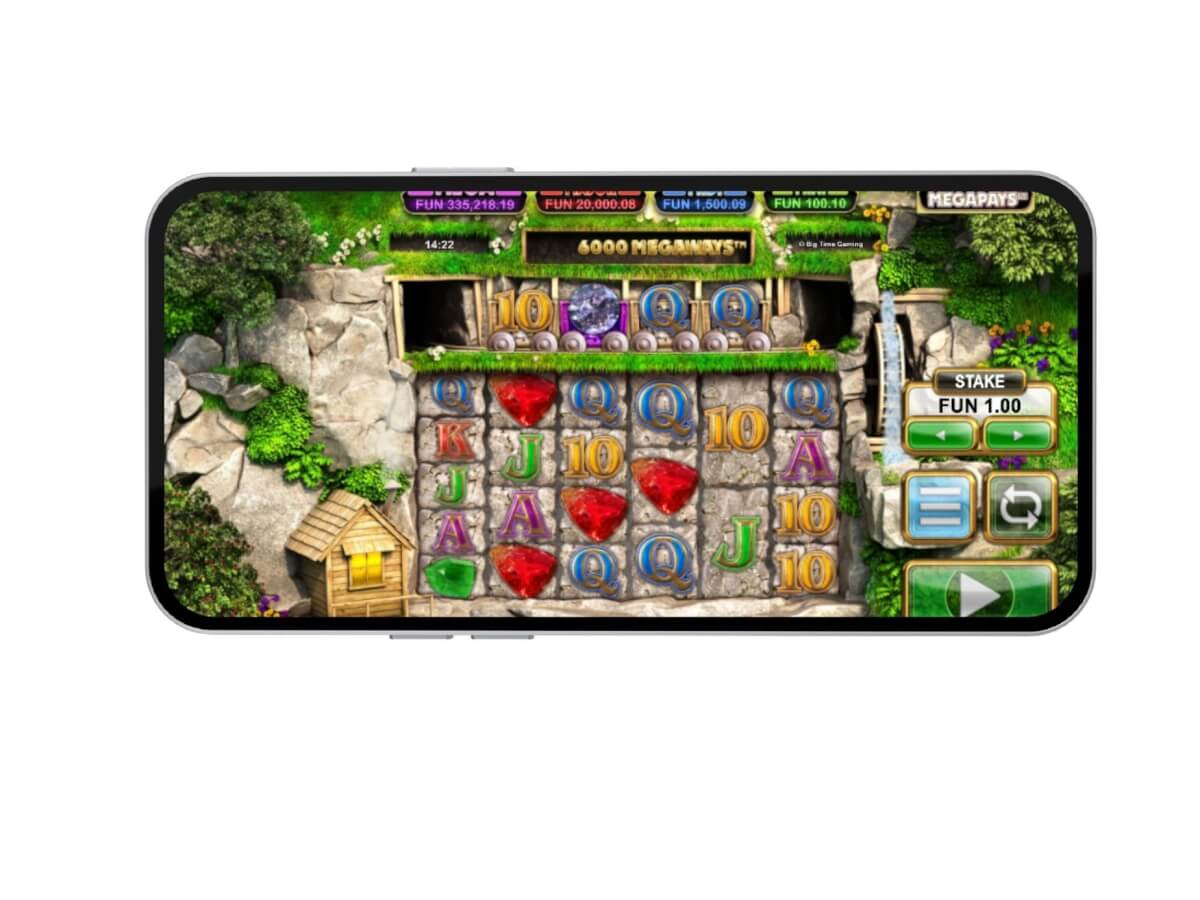 Bonanza Megapays mobile landscape screenshot