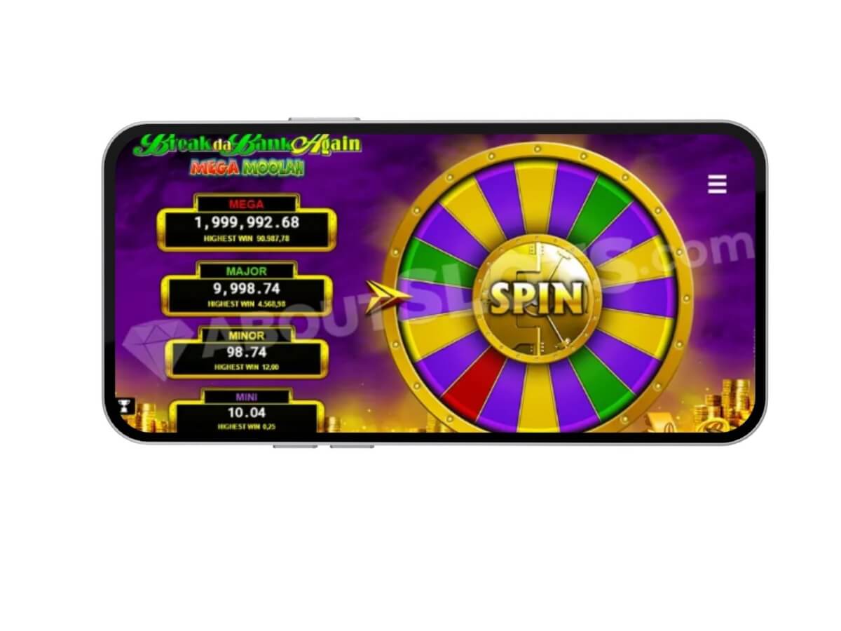 Break Da Bank Again Mega Moolah mobile gameplay