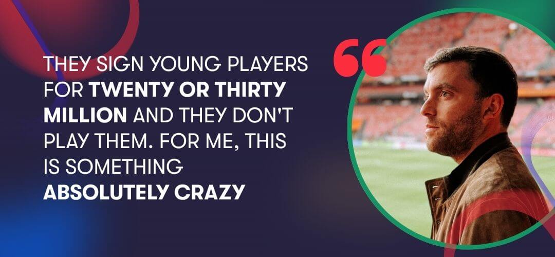 Fabrizio Romano quote: "They sign young players for twenty or thirty million and they don't play them. For me, this is something absolutely crazy"