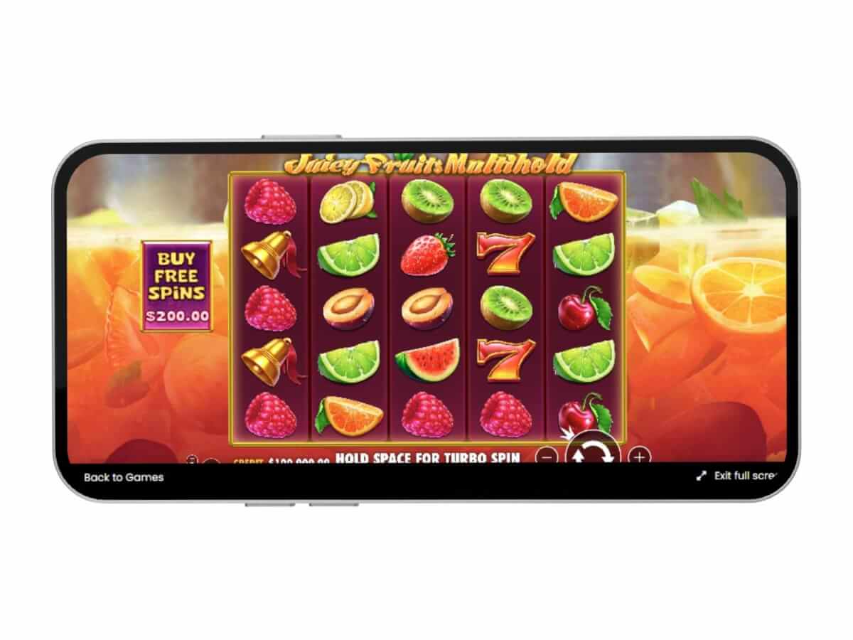Juicy Fruits Multihold on a mobile device