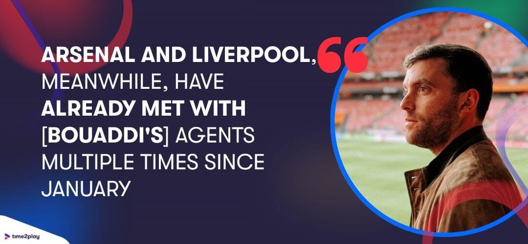 Fabrizio Romano: Arsenal and Liverpool have already met with Bouaddi's agents multiple times since January