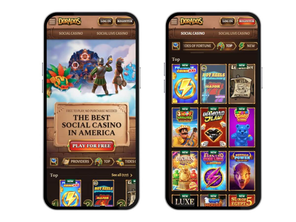 Dorados mobile games lobby