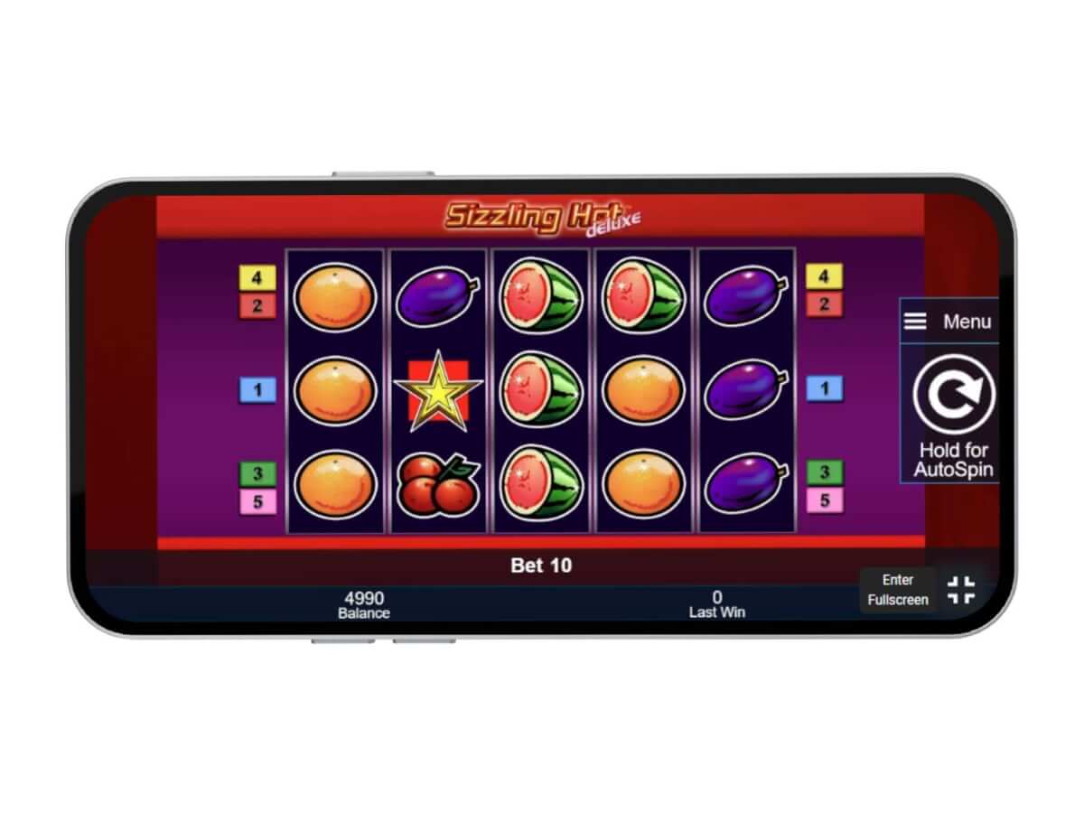 Sizzling Hot Deluxe mobile gameplay