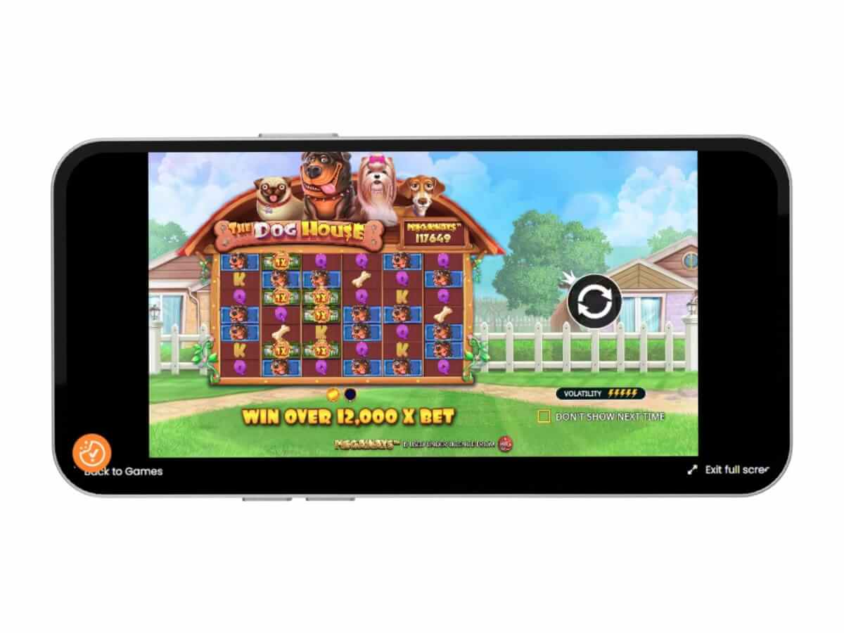 The Dog House Megaways lobby page screenshot