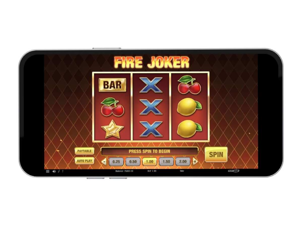 Fire Joker slot gameplay on a mobile device