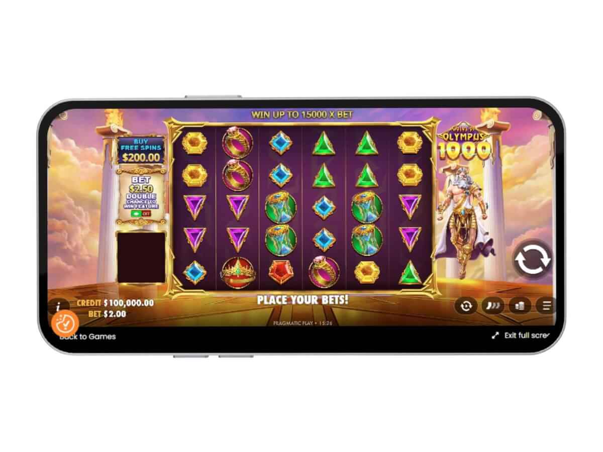 Gates of Olympus 1000 landscape gameplay