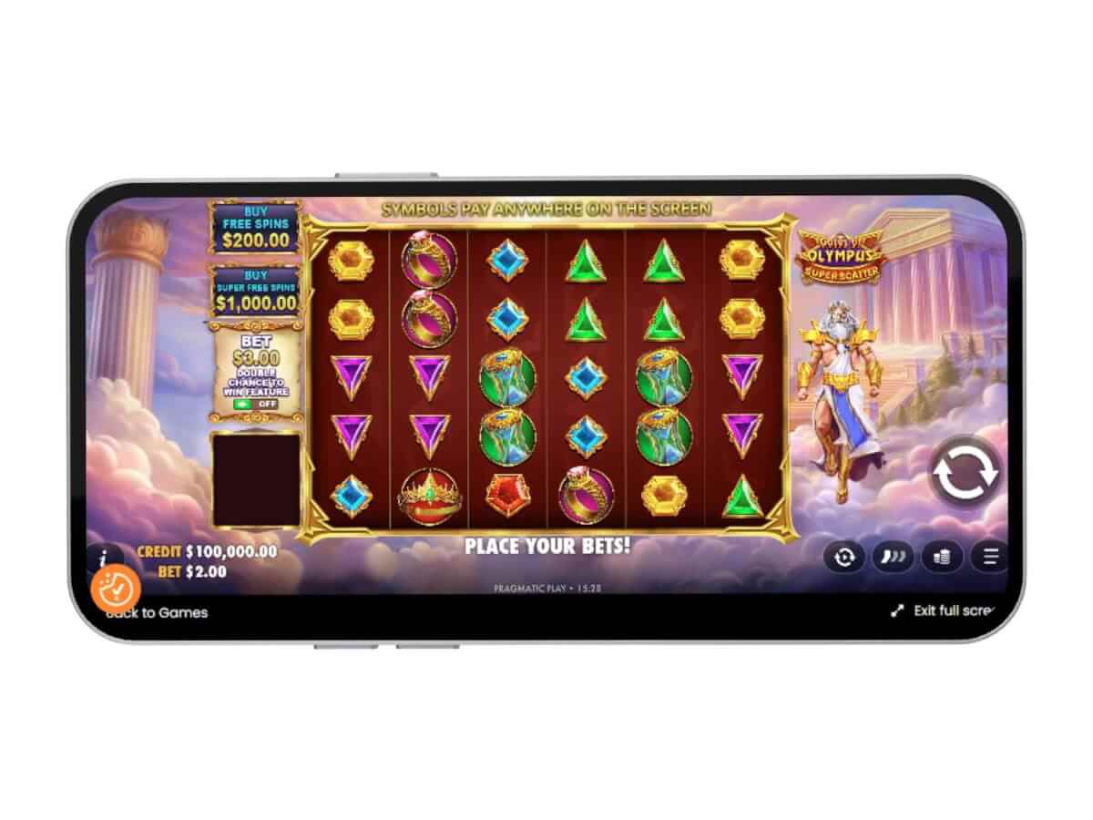 Gates of Olympus Super Scatter gameplay screenshot