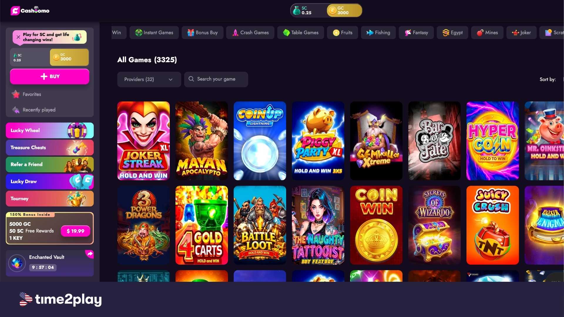 Cashoomo games library