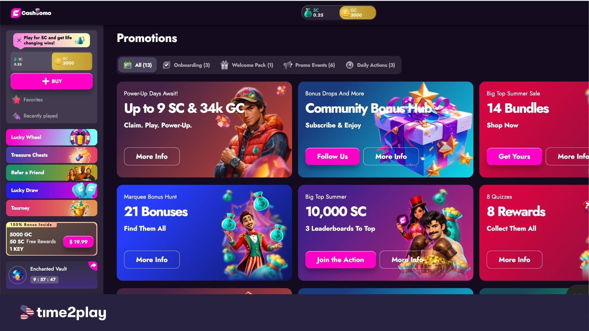 Cashoomo available promos