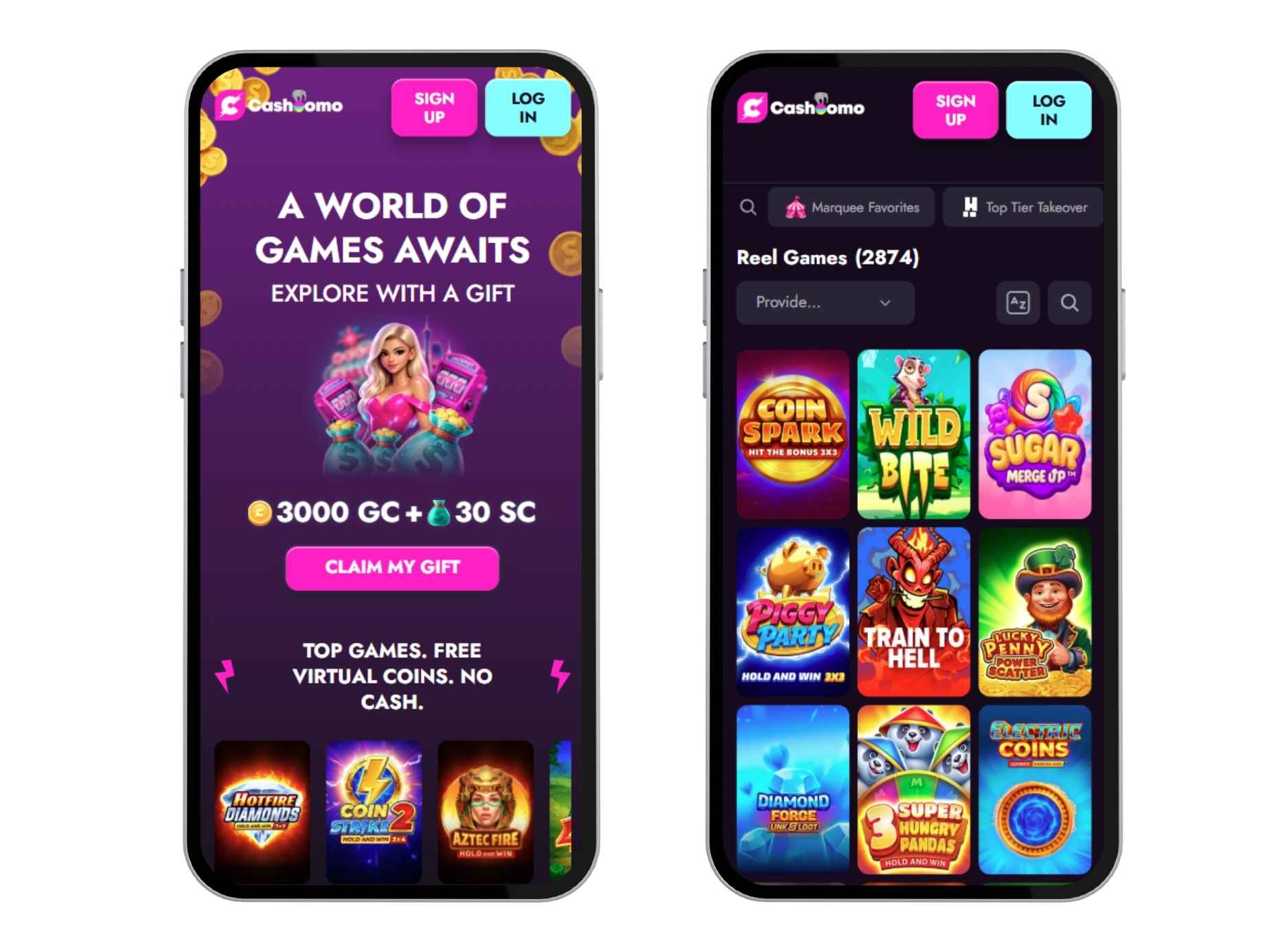 Cashoomo casino on mobile