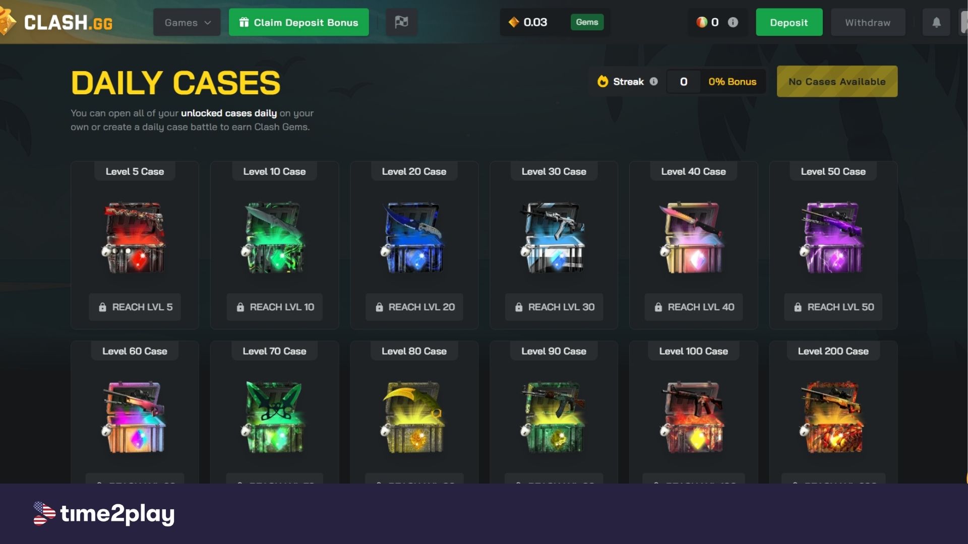 Clash.gg daily free case promotion