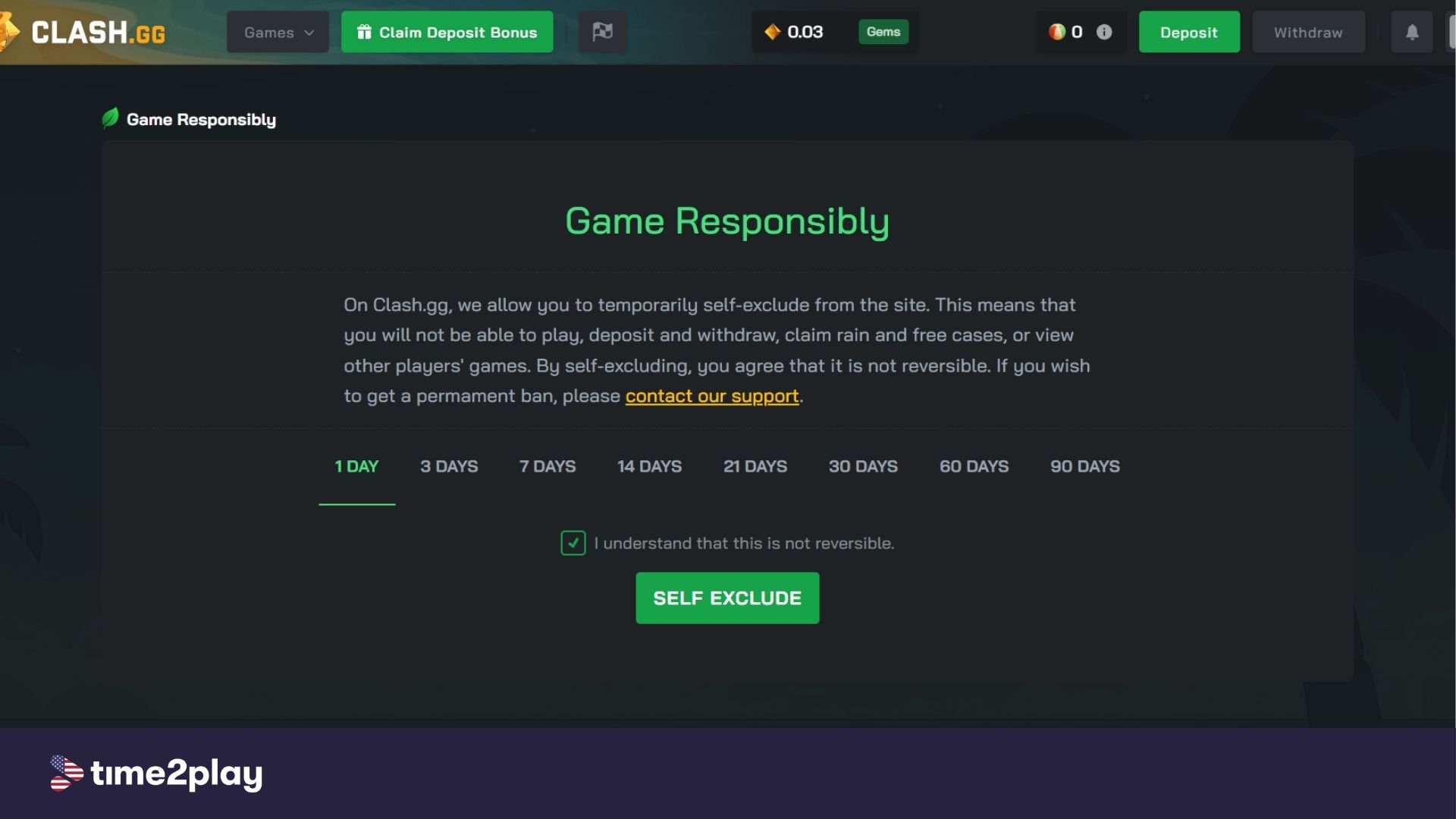 Clash.gg RG notice page