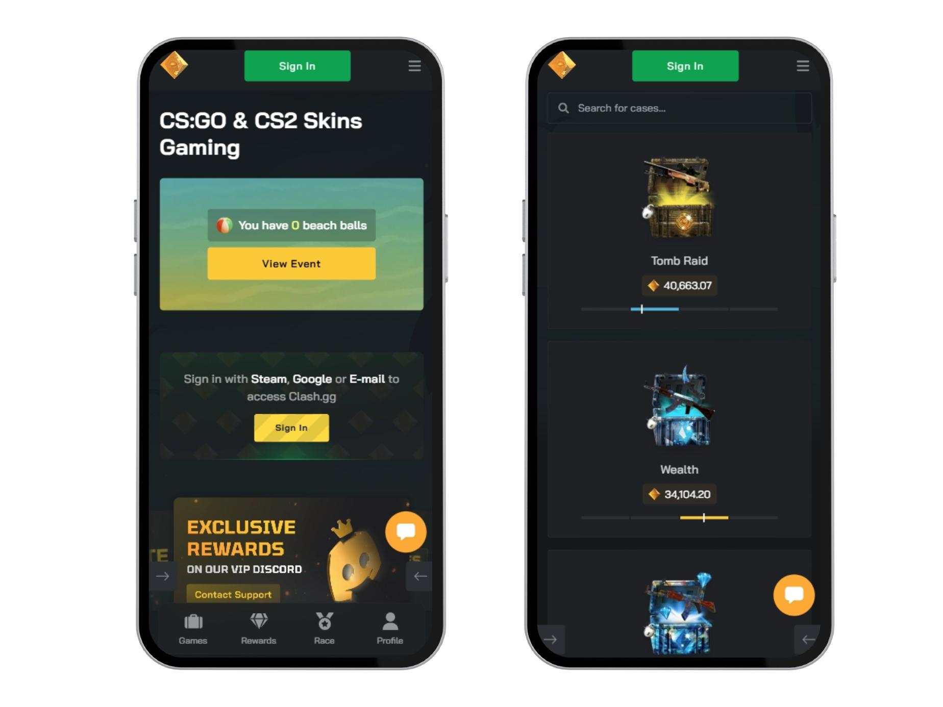 Clash.gg mobile screenshot