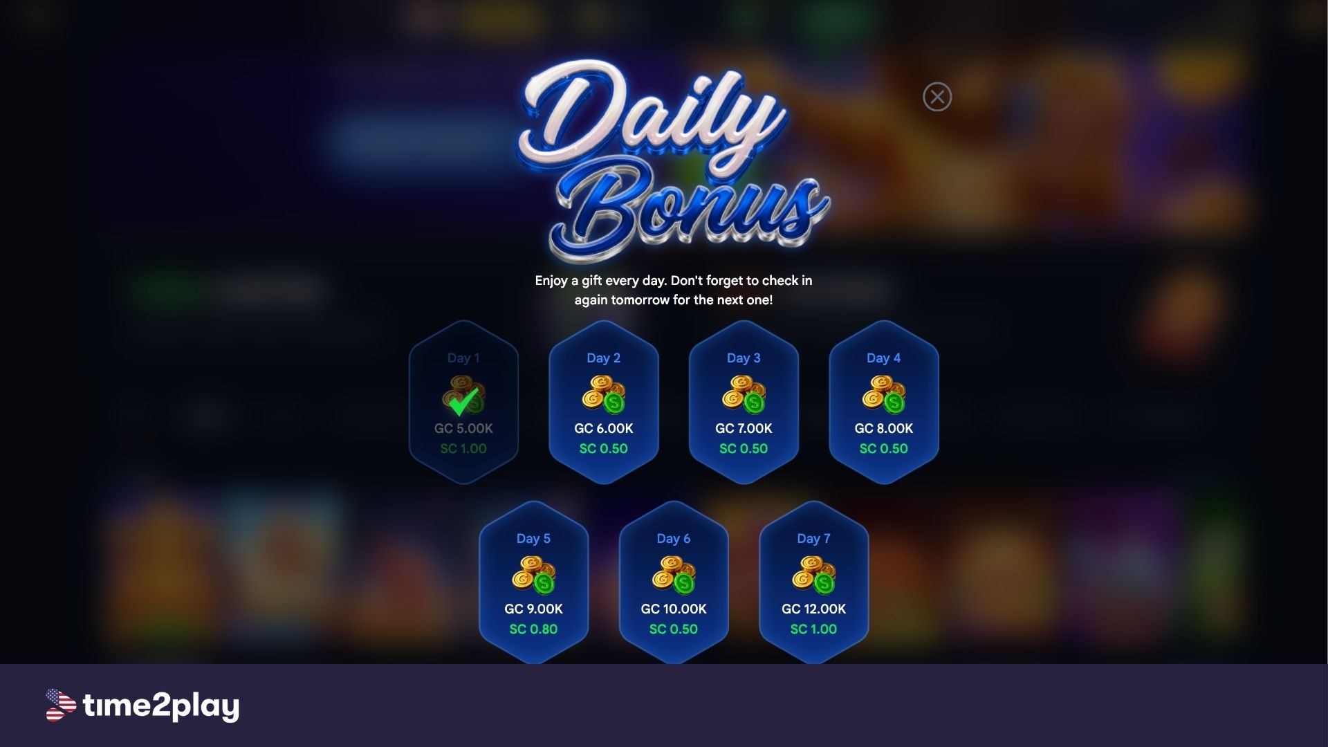 Double Spin daily login promo