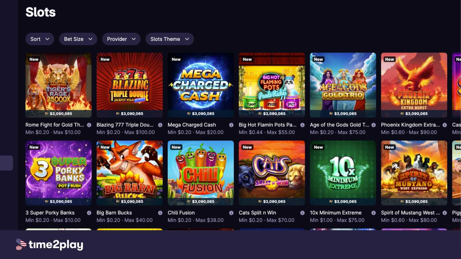 Hollywood Casino games library