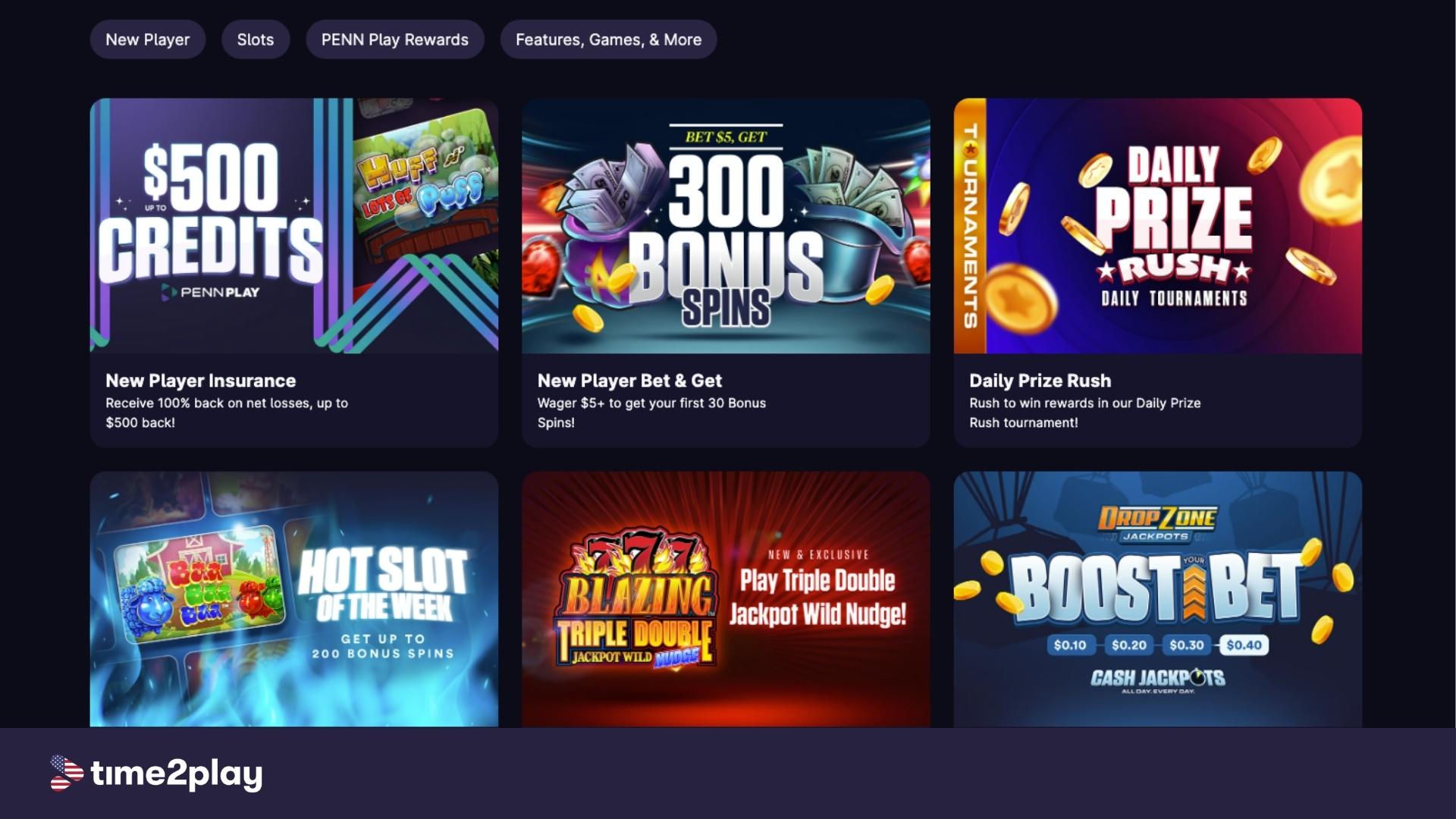 Hollywood Casinos bonuses on offer