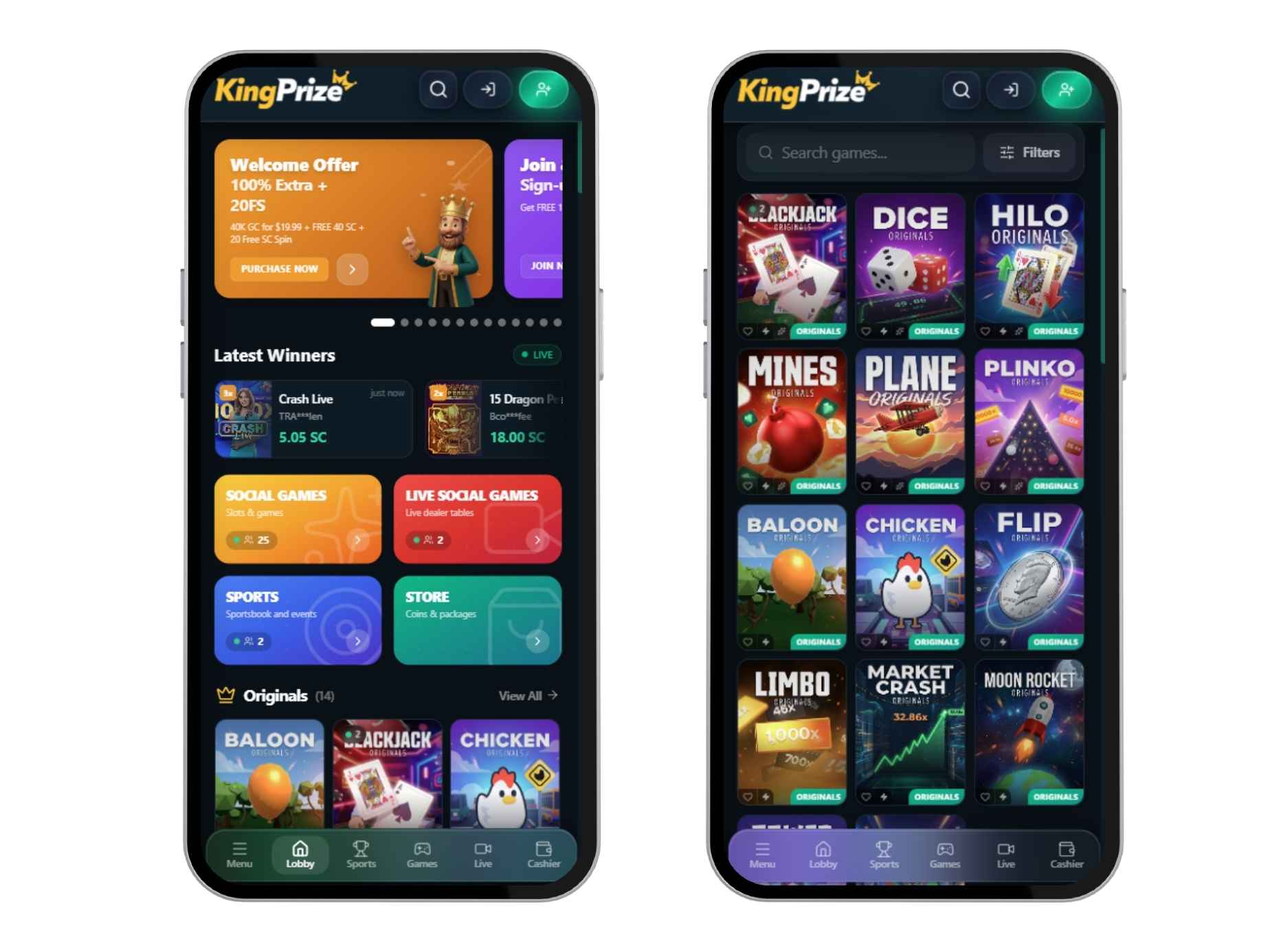 KingPrize mobile screenshot