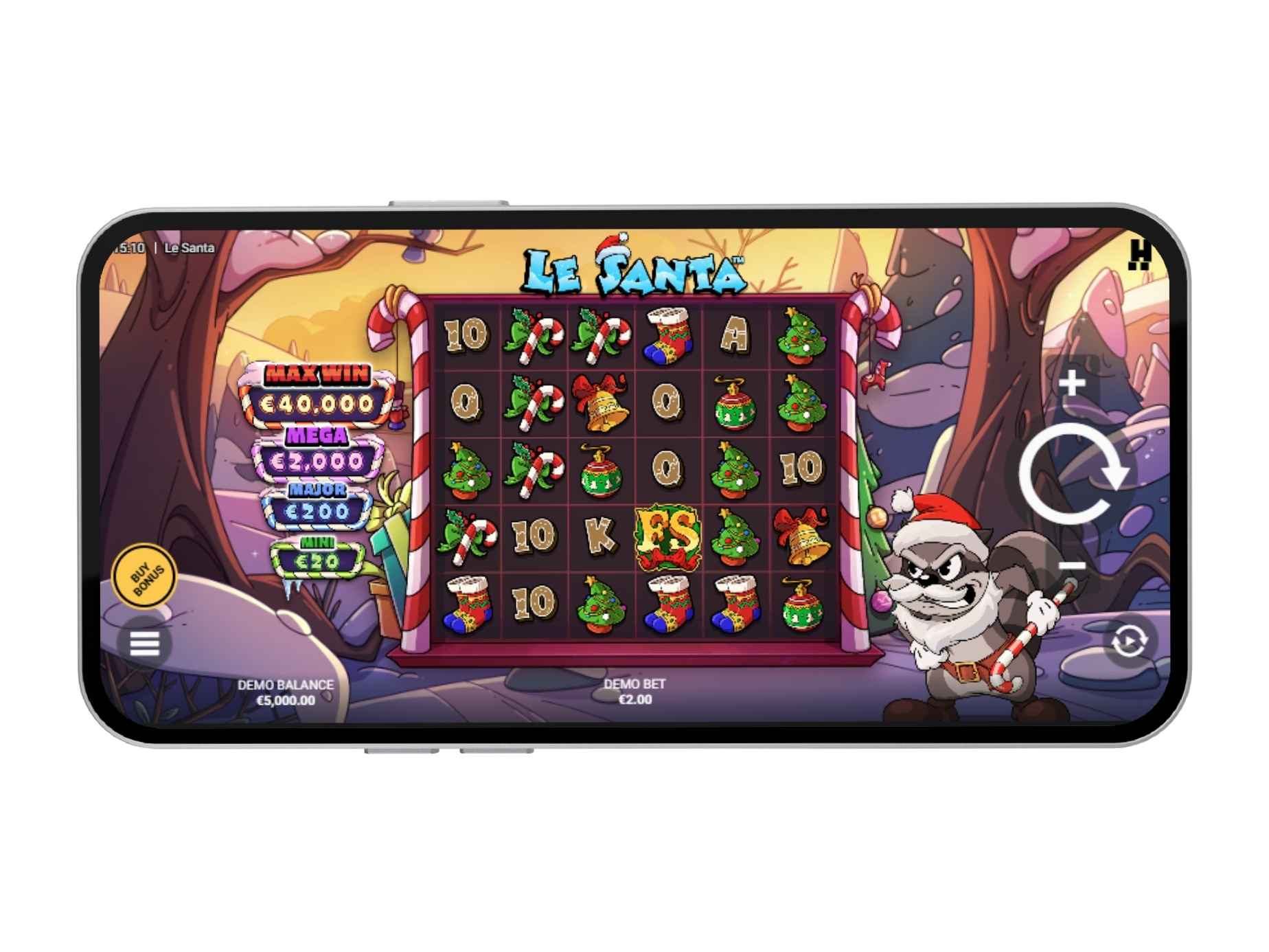 Le Santa slot gameplay screenshot