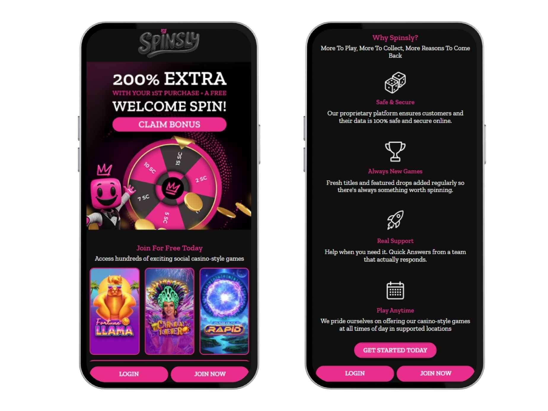 Spinsly mobile screenshot