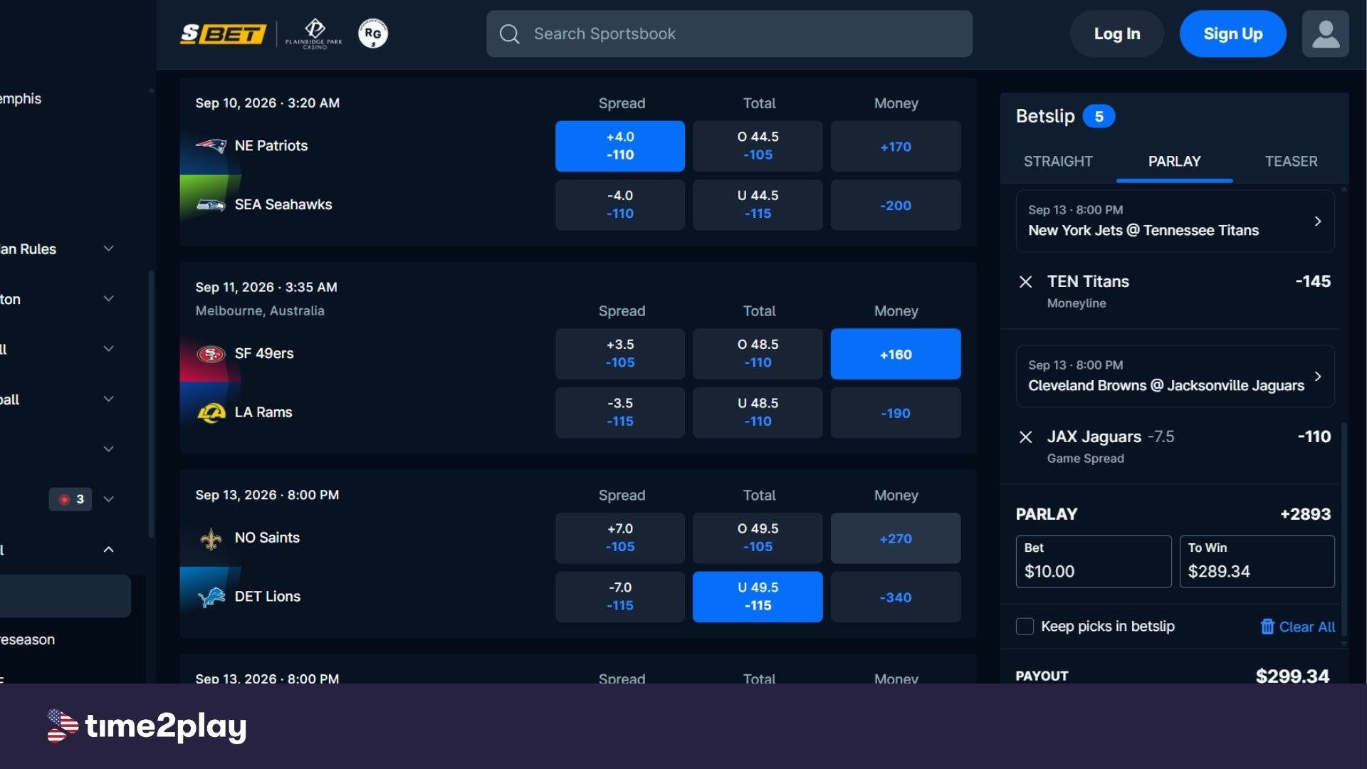 theScore Bet betslip