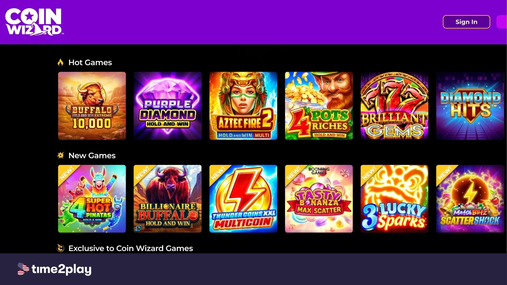 Coin Wizard games library