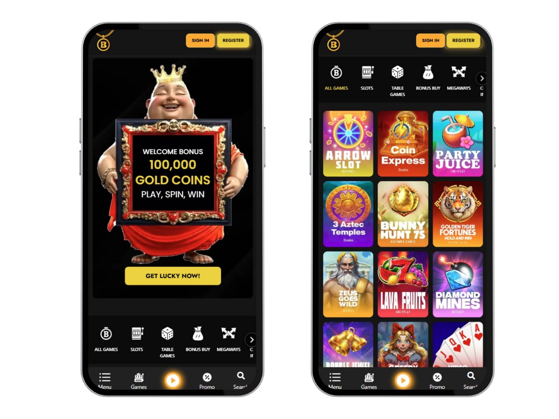 Lucky Buddha casino mobile screenshot