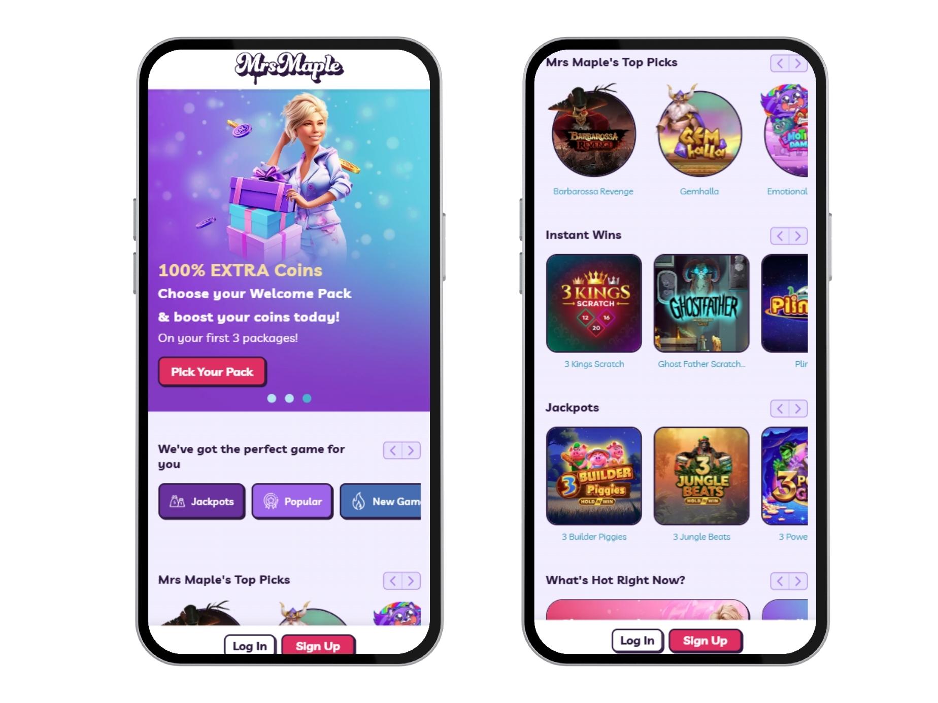 Mrs Maple casino mobile screenshot