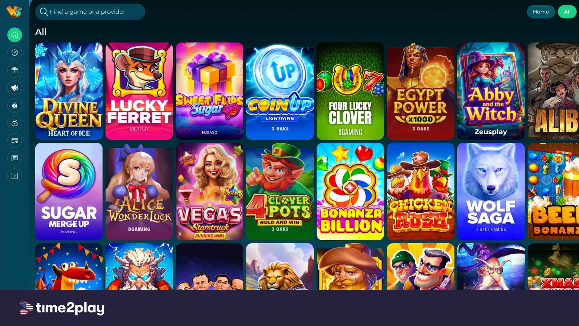 Wisespin games library