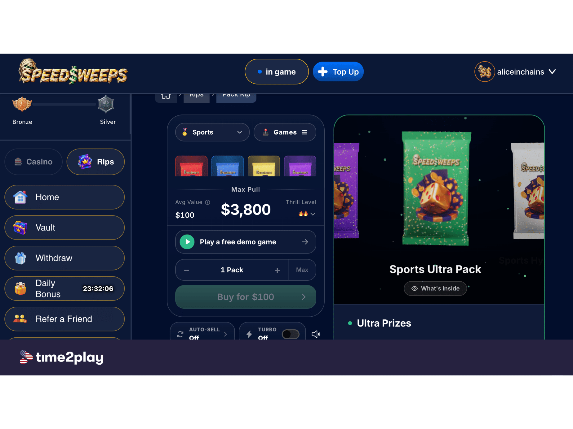 Card Rips on Speed Sweeps