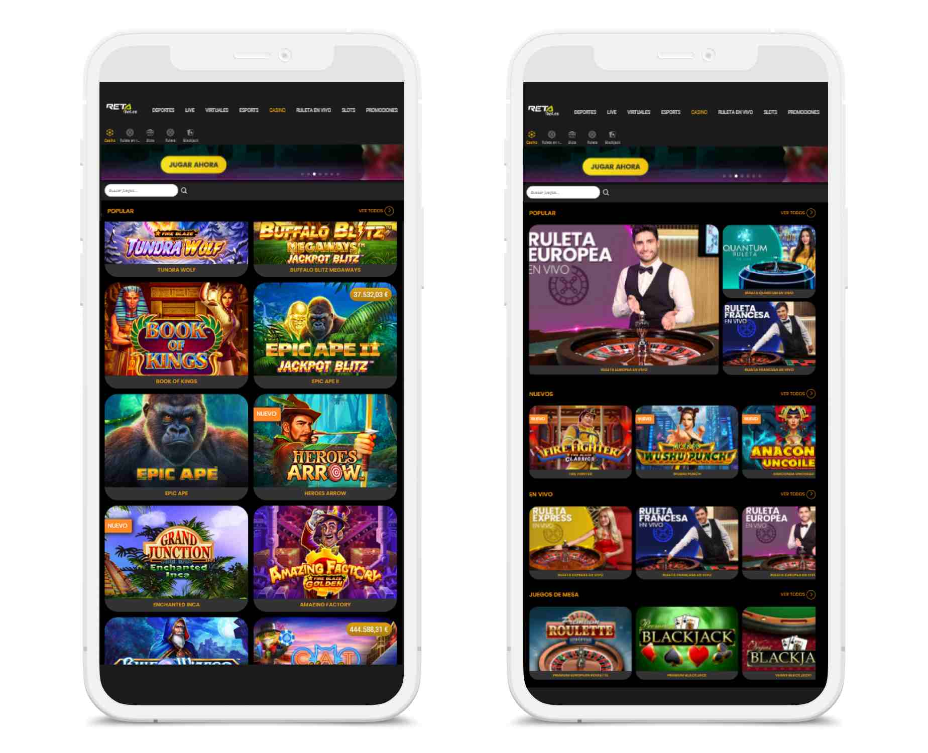 Retabet casino app móvil