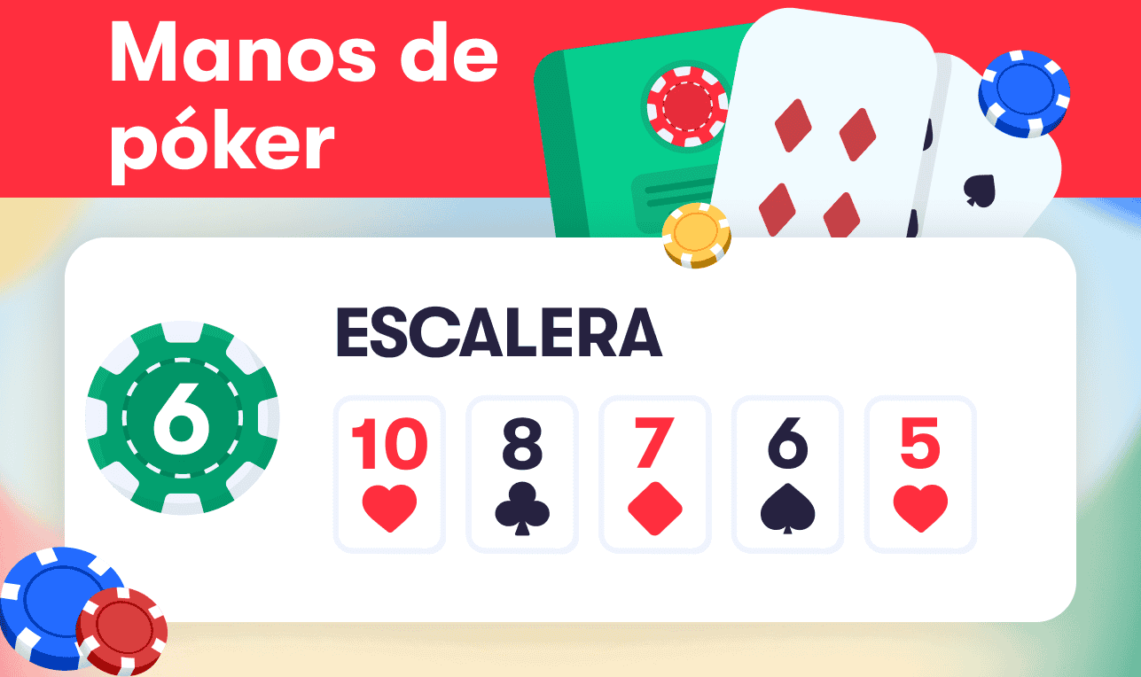 Manos de póker - Escalera
