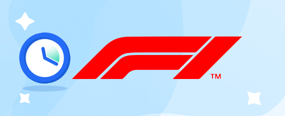 Il logo della F1 e un orologio, a rappresentare il mercato Giro Veloce Sì/No proposto dai bookmaker Formula 1
