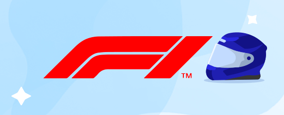 Il logo della F1 e un casco, a rappresentare il mercato Testa a Testa proposto dai bookmaker Formula 1